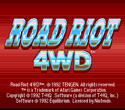 Road Riot 4WD — Title screen