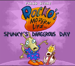 Rocko's Modern Life : Spunky's Dangerous Day — Title screen