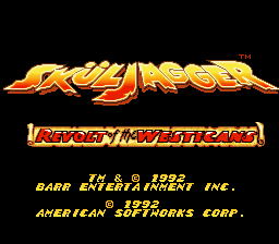 Skuljagger : Revolt of the Westicans — Title screen