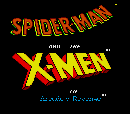 Spider-Man & X-Men : Arcade's Revenge — Title screen