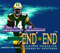 Sterling Sharpe : End 2 End — Title screen
