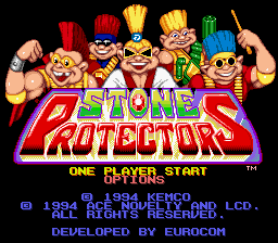 Stone Protectors — Title screen
