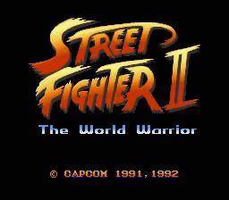 Street Fighter II — Title screen
