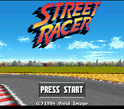 Street Racer — Title screen