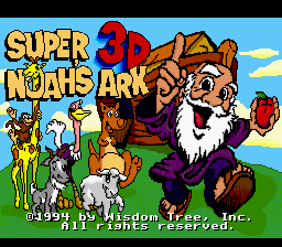 Super 3D Noah's Ark (Homebrew) — Title screen