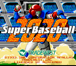 Super Baseball 2020 — Title screen