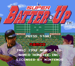 Super Batter Up — Title screen