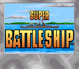 Super Battleship — Title screen