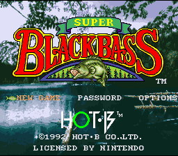 Super Black Bass — Title screen