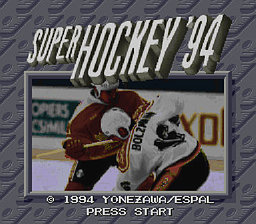 Super Ice Hockey — Title screen