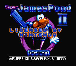 Super James Pond — Title screen