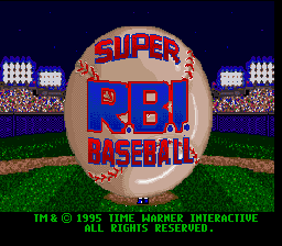 Super R.B.I. Baseball — Title screen