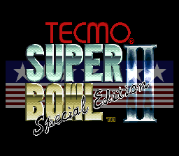 Tecmo Super Bowl II : Special Edition — Title screen