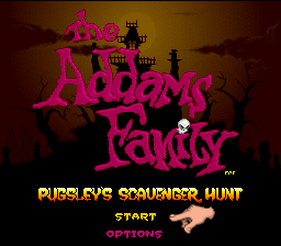 The Addams Family : Pugsley's Scavenger Hunt — Title screen
