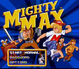 The Adventures of Mighty Max — Title screen