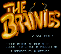 The Brainies — Title screen
