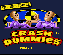 The Incredible Crash Dummies — Title screen