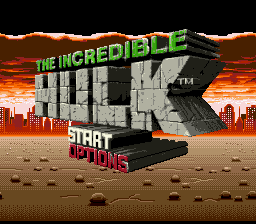The Incredible Hulk — Title screen