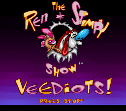 The Ren & Stimpy Show : Veediots! — Title screen