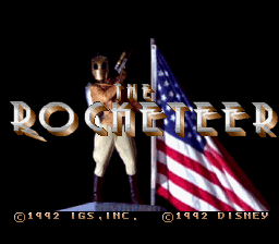 The Rocketeer — Title screen