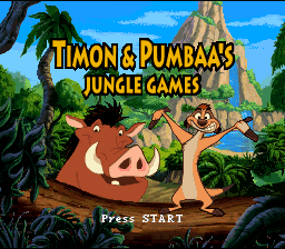 Timon & Pumbaa's Jungle Games — Title screen