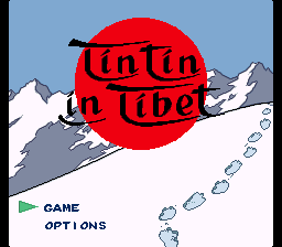 Tintin in Tibet — Title screen