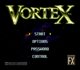 Vortex — Title screen
