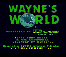 Wayne's World — Title screen