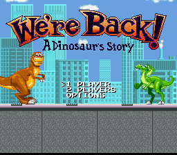 We're Back! : A Dinosaur's Story — Title screen