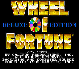 Wheel of Fortune : Deluxe Edition — Title screen