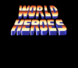 World Heroes — Title screen