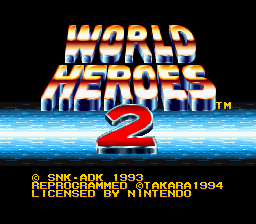 World Heroes 2 — Title screen