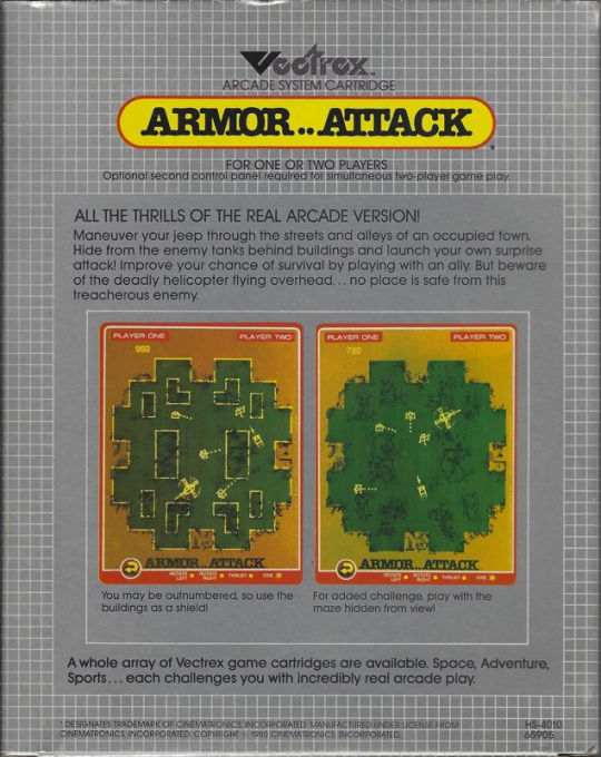 Armor Attack — Box back