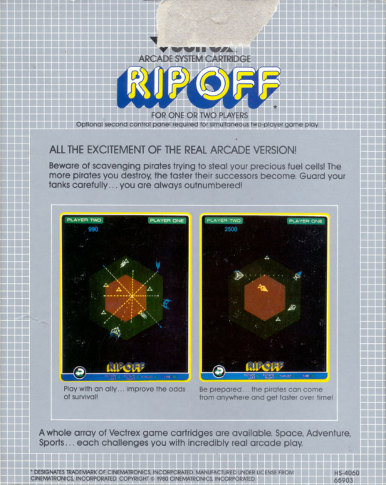 Rip Off — Box back
