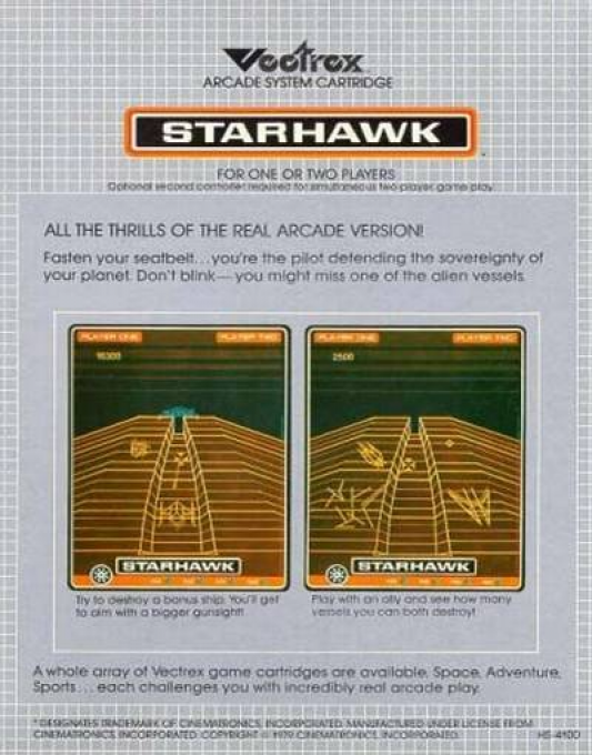Star Hawk — Box back