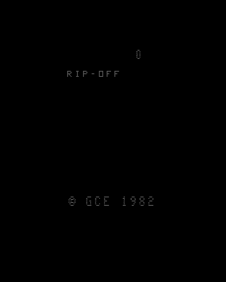 Rip Off — Title screen