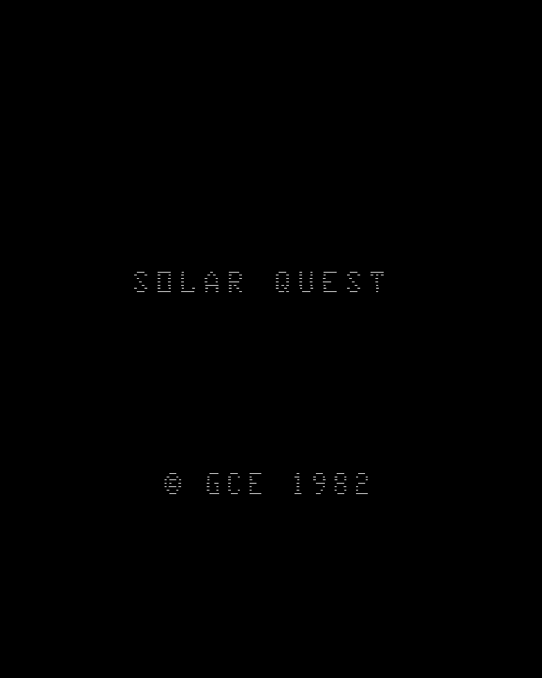 Solar Quest — Title screen