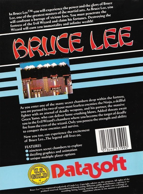 Bruce Lee — Box back