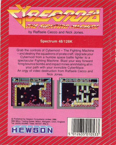 Cybernoid : The Fighting Machine — Box back