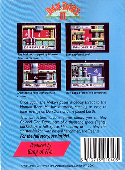 Dan Dare II : Mekon's Revenge — Box back