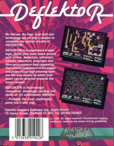 Deflektor — Box back