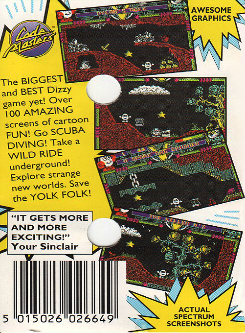 Dizzy V : Spellbound Dizzy — Box back