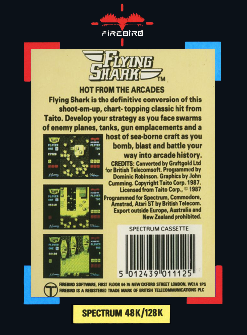 Flying Shark — Box back