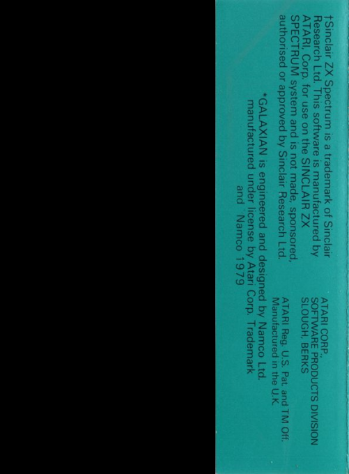 Galaxian (Atarisoft) — Box back