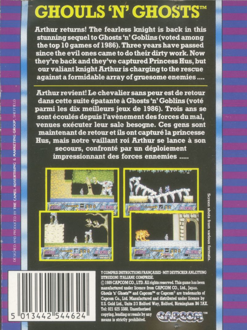 Ghouls 'n Ghosts — Box back