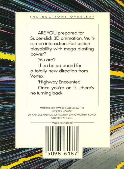 Highway Encounter — Box back