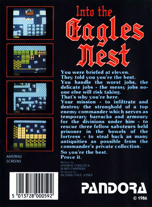 Into the Eagle's Nest — Box back