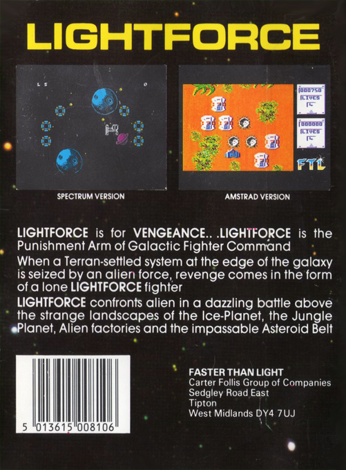 Light Force — Box back