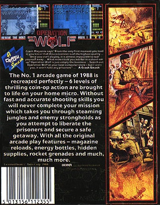 Operation Wolf — Box back