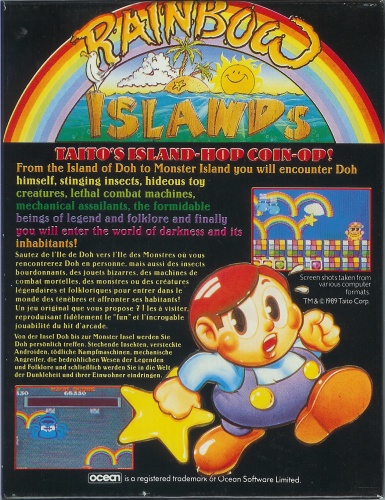 Rainbow Islands — Box back